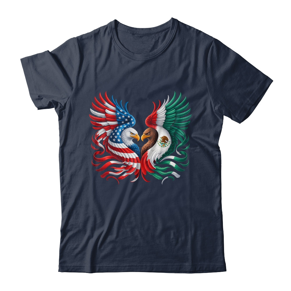 America Mexico Flag Vintage Mexican Roots American Flag Shirt & Hoodie | teecentury