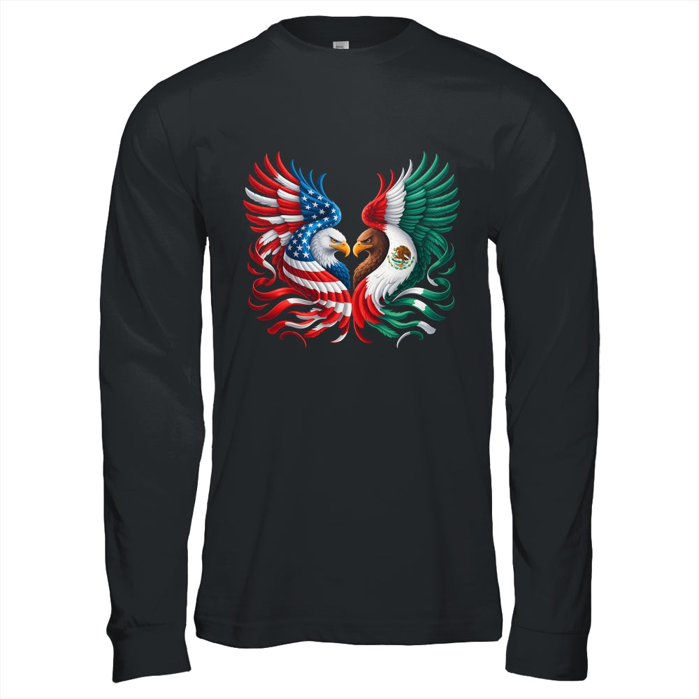 America Mexico Flag Vintage Mexican Roots American Flag Shirt & Hoodie | teecentury