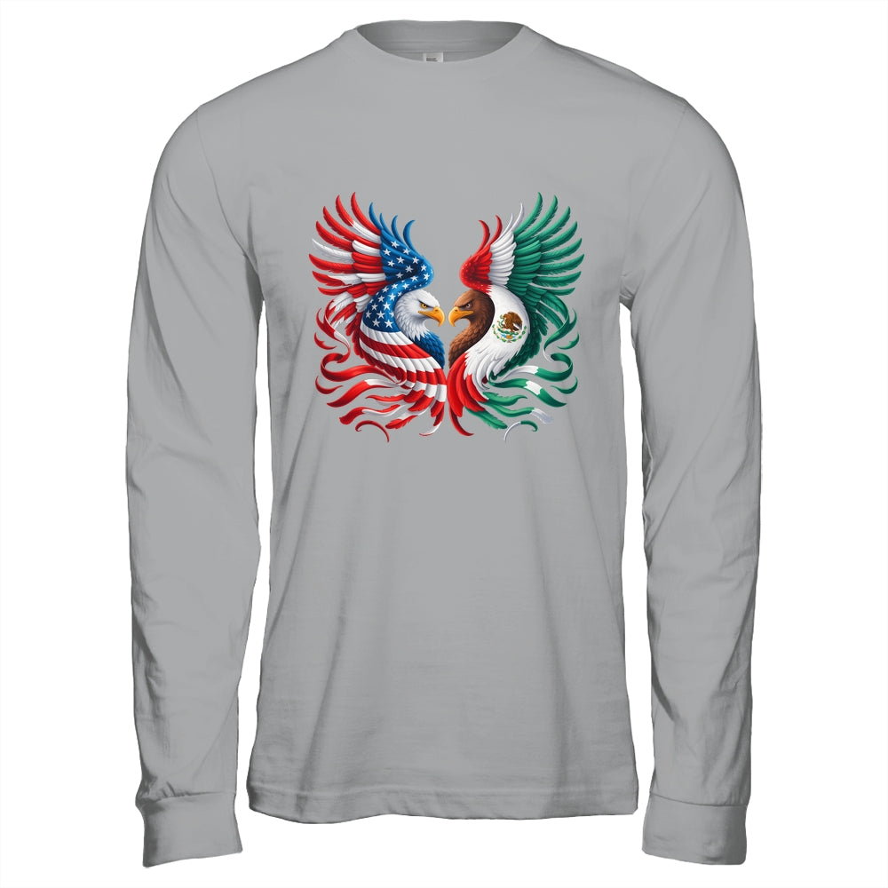 America Mexico Flag Vintage Mexican Roots American Flag Shirt & Hoodie | teecentury