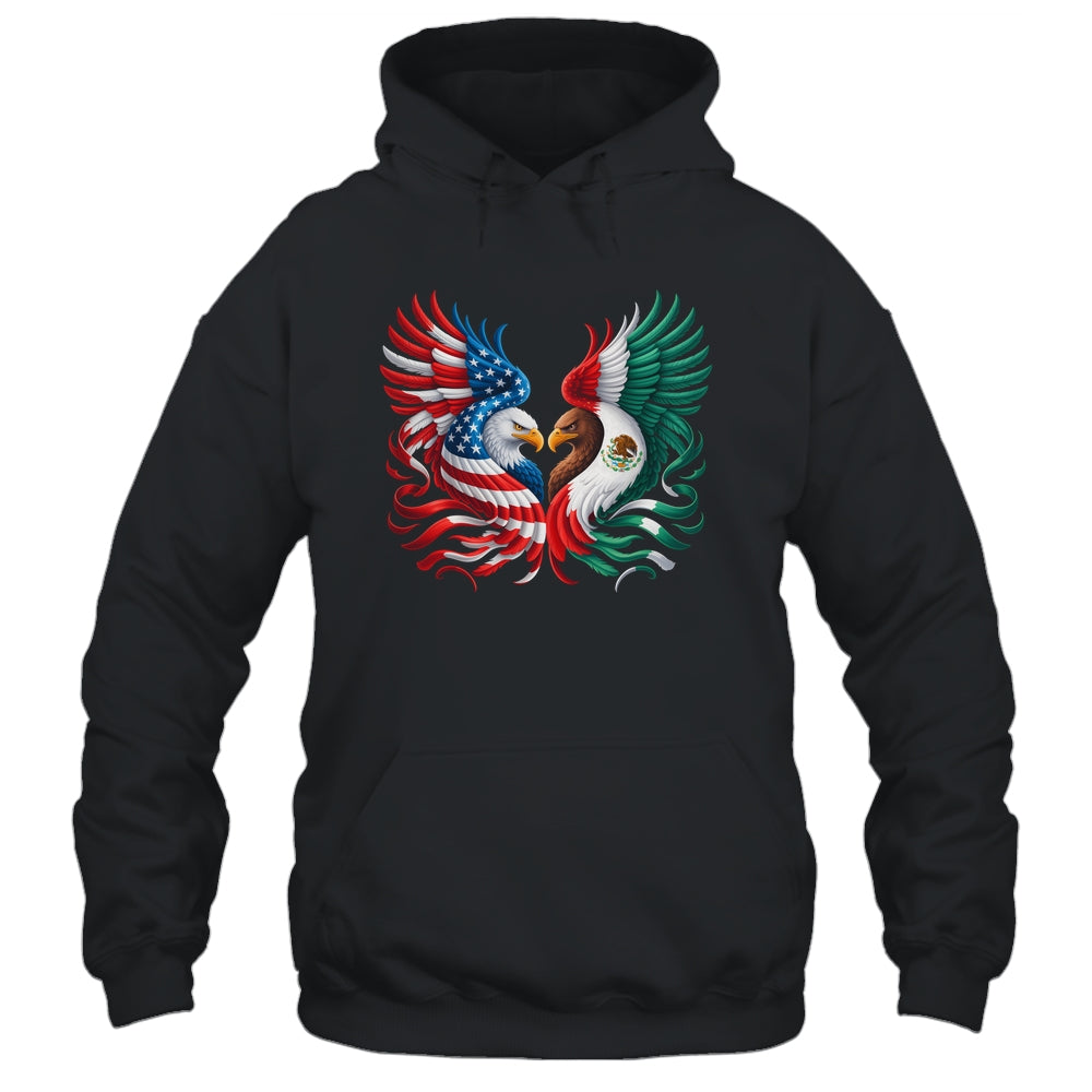 America Mexico Flag Vintage Mexican Roots American Flag Shirt & Hoodie | teecentury
