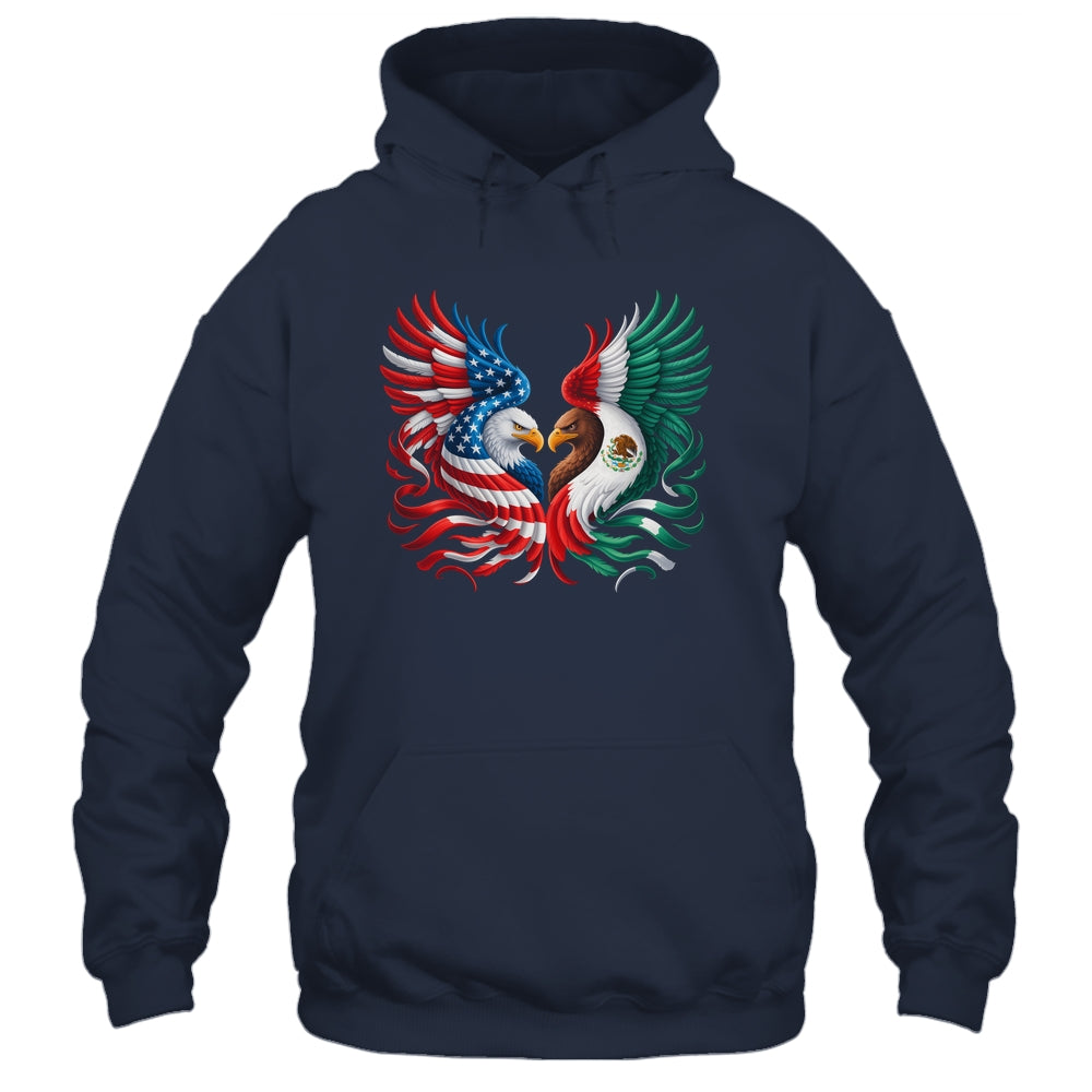 America Mexico Flag Vintage Mexican Roots American Flag Shirt & Hoodie | teecentury