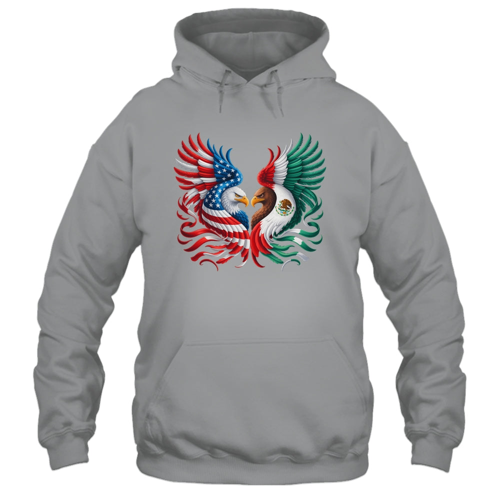 America Mexico Flag Vintage Mexican Roots American Flag Shirt & Hoodie | teecentury