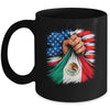America Mexico Flag Vintage Mexican Roots American USA Mug | teecentury
