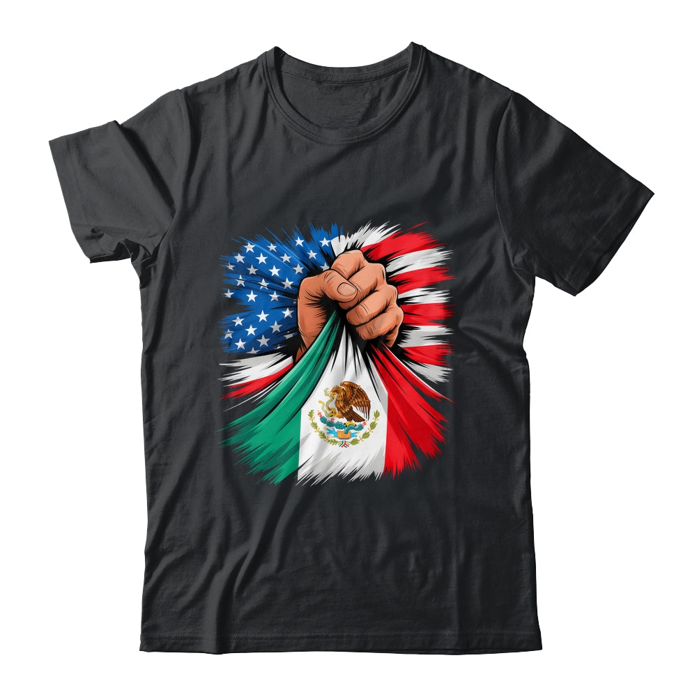 America Mexico Flag Vintage Mexican Roots American USA Shirt & Hoodie | teecentury