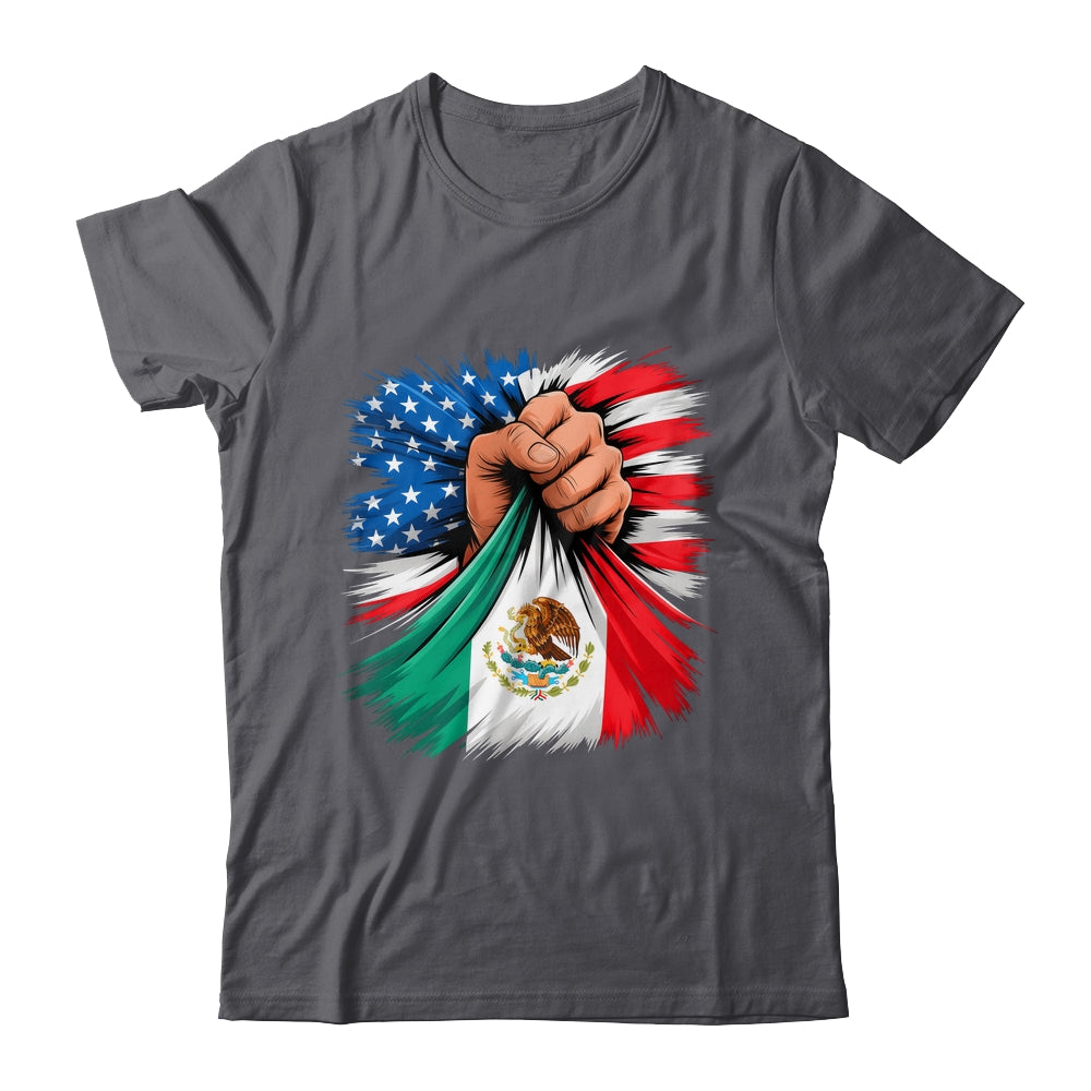 America Mexico Flag Vintage Mexican Roots American USA Shirt & Hoodie | teecentury