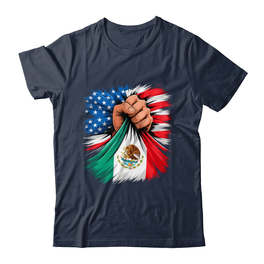 America Mexico Flag Vintage Mexican Roots American USA Shirt & Hoodie | teecentury