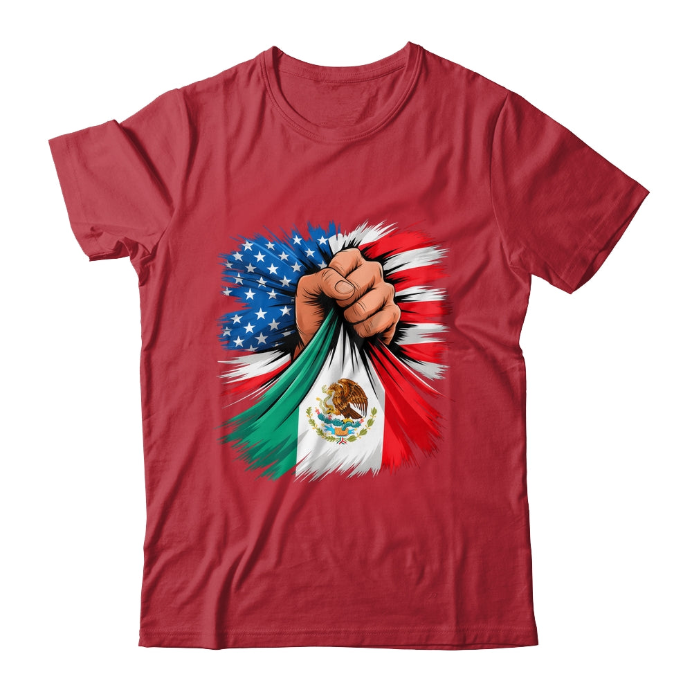 America Mexico Flag Vintage Mexican Roots American USA Shirt & Hoodie | teecentury