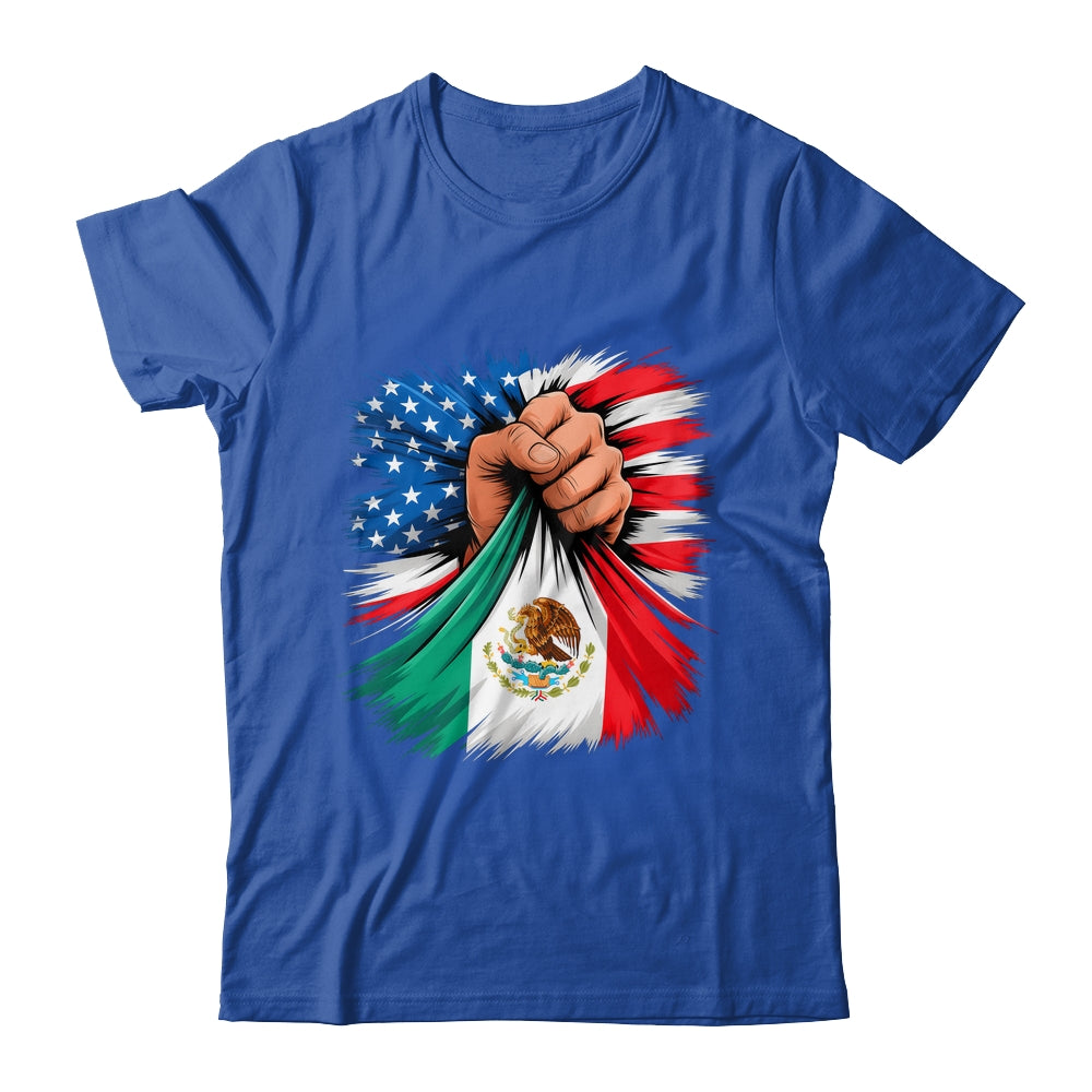 America Mexico Flag Vintage Mexican Roots American USA Shirt & Hoodie | teecentury