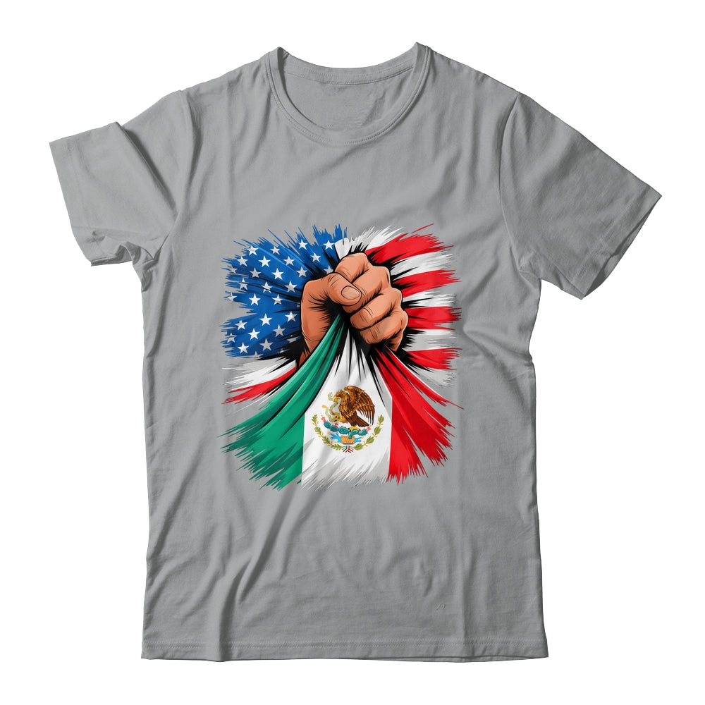 America Mexico Flag Vintage Mexican Roots American USA Shirt & Hoodie | teecentury