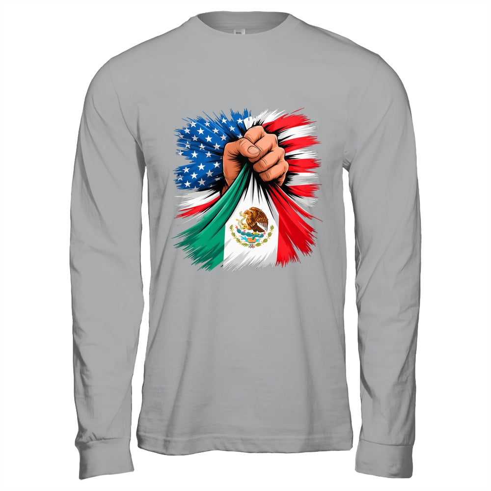 America Mexico Flag Vintage Mexican Roots American USA Shirt & Hoodie | teecentury