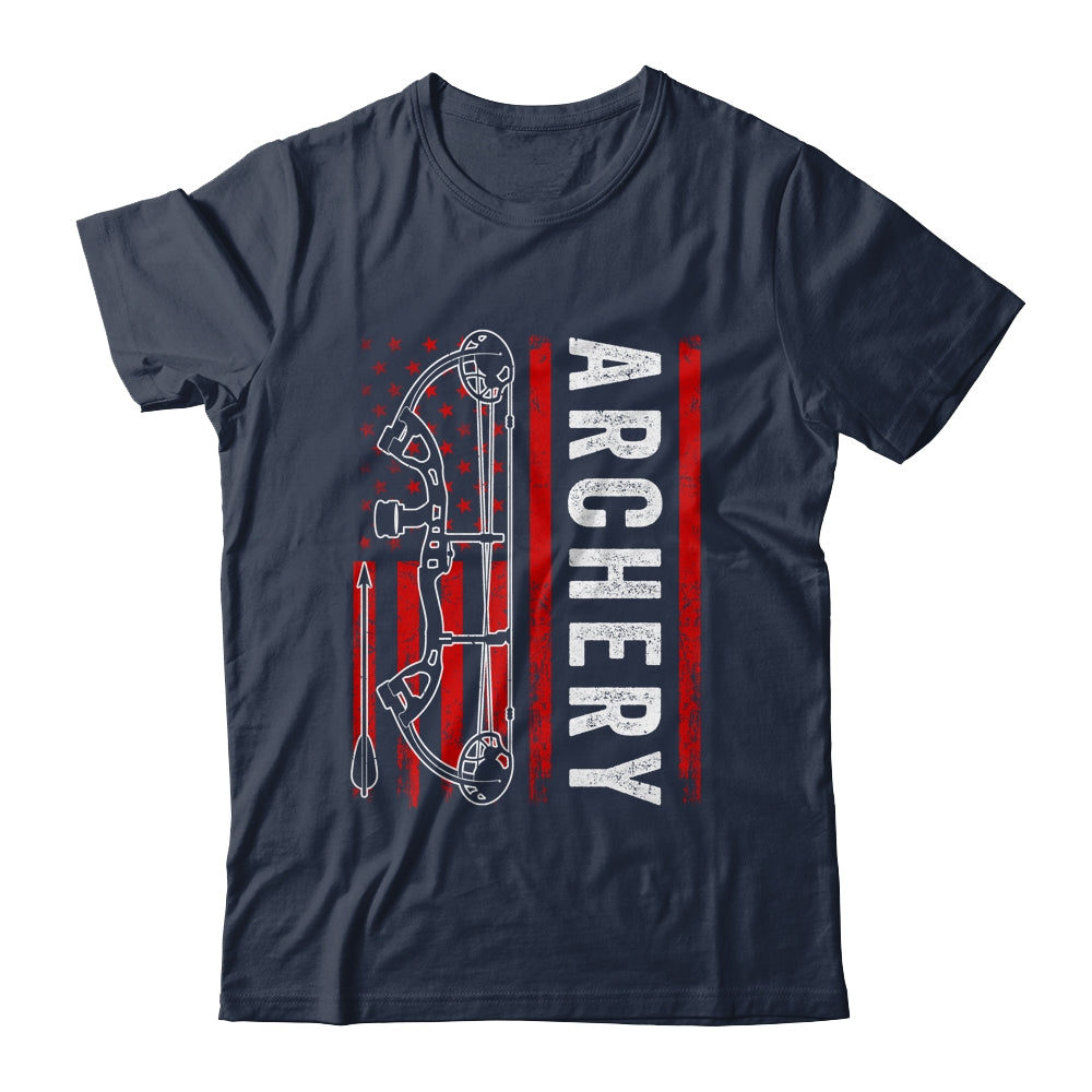 American Flag Archery For Men Bowhunting Bow Deer Hunting Shirt & Hoodie | teecentury