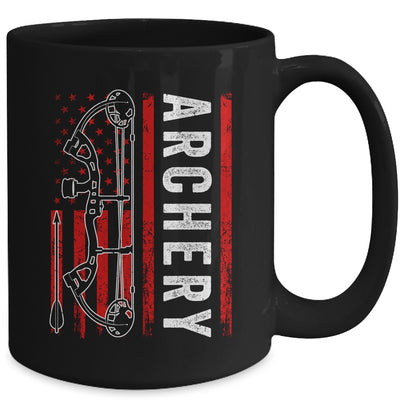 American Flag Archery For Men Bowhunting Bow Deer Hunting Mug | teecentury