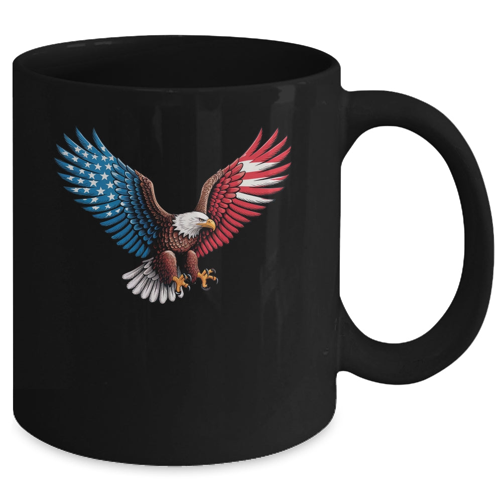 American Flag Bald Eagle Patriotic Eagle 4th Of July USA Mug | teecentury