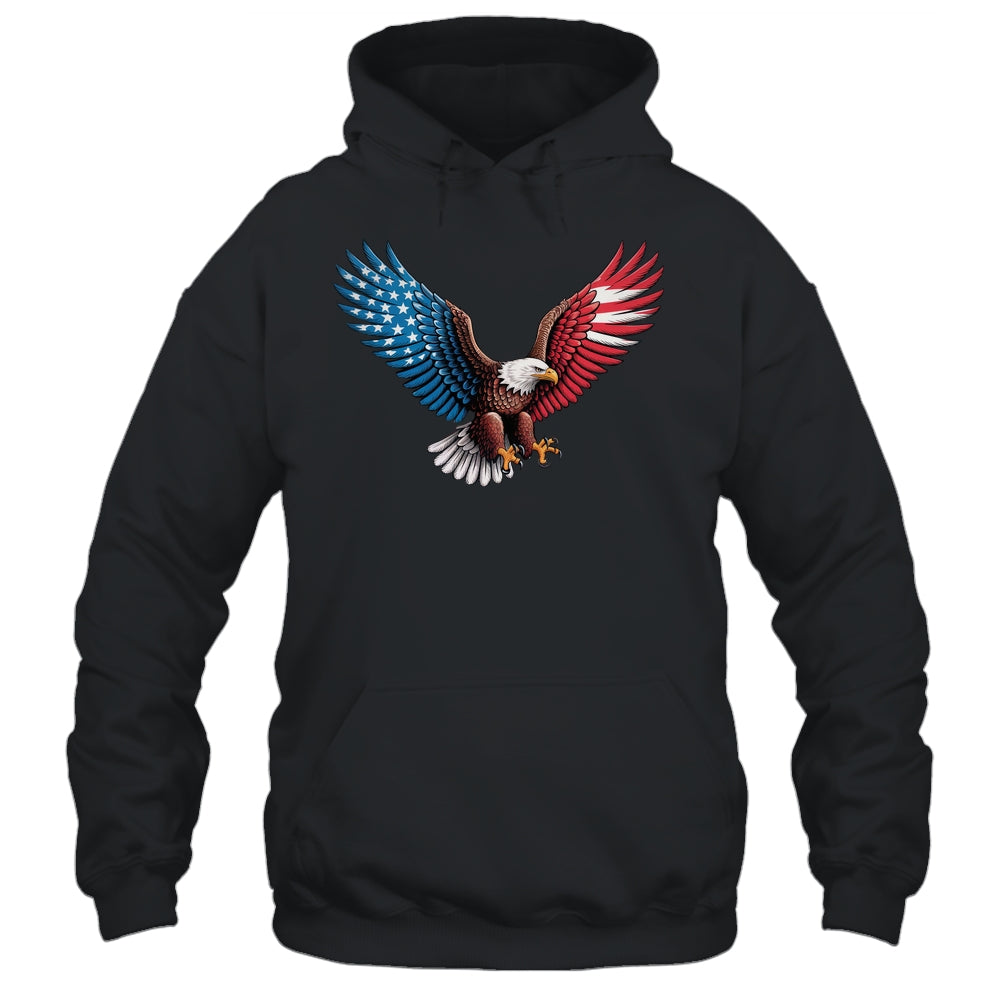 American Flag Bald Eagle Patriotic Eagle 4th Of July USA Shirt & Hoodie | teecentury
