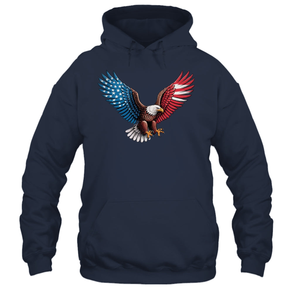 American Flag Bald Eagle Patriotic Eagle 4th Of July USA Shirt & Hoodie | teecentury