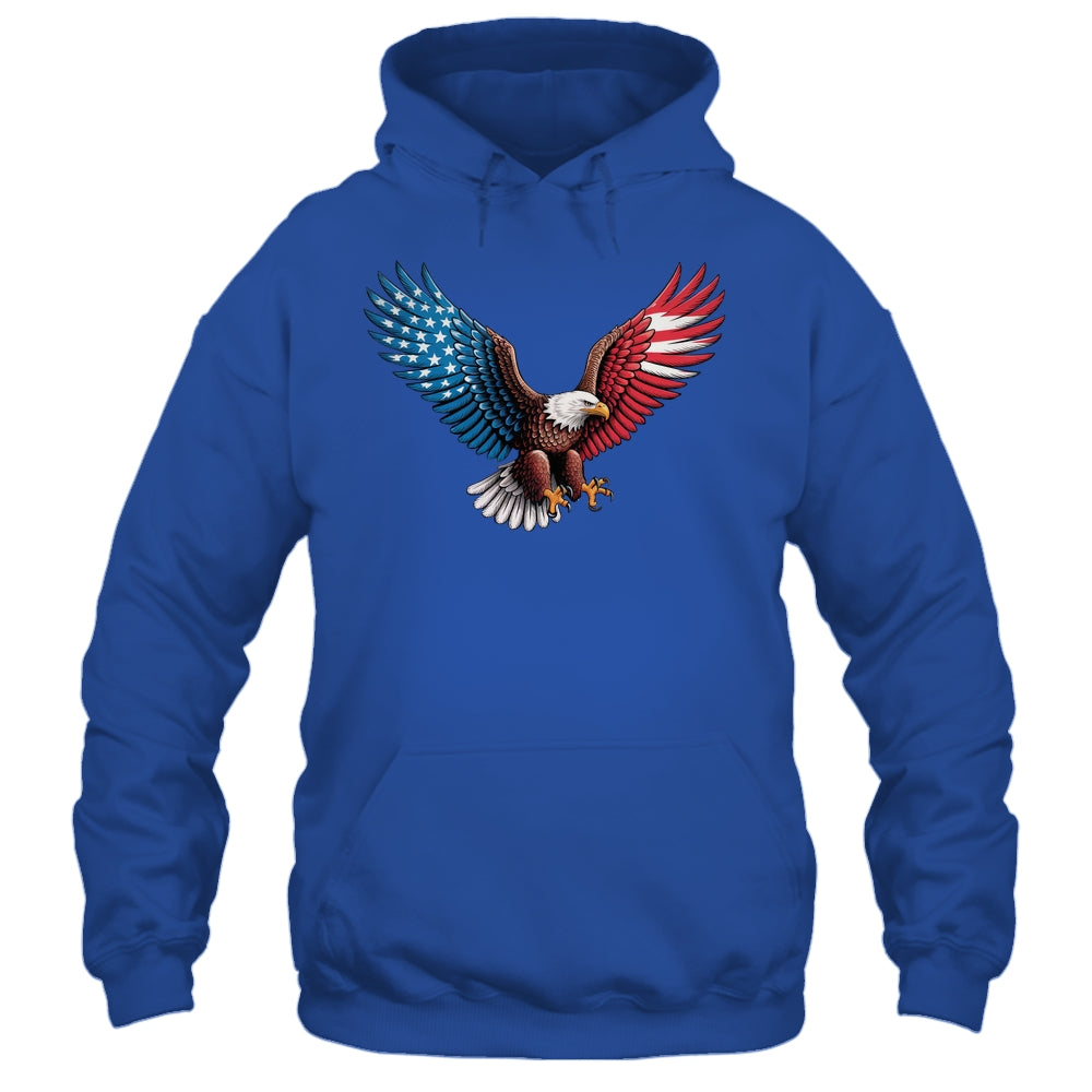 American Flag Bald Eagle Patriotic Eagle 4th Of July USA Shirt & Hoodie | teecentury