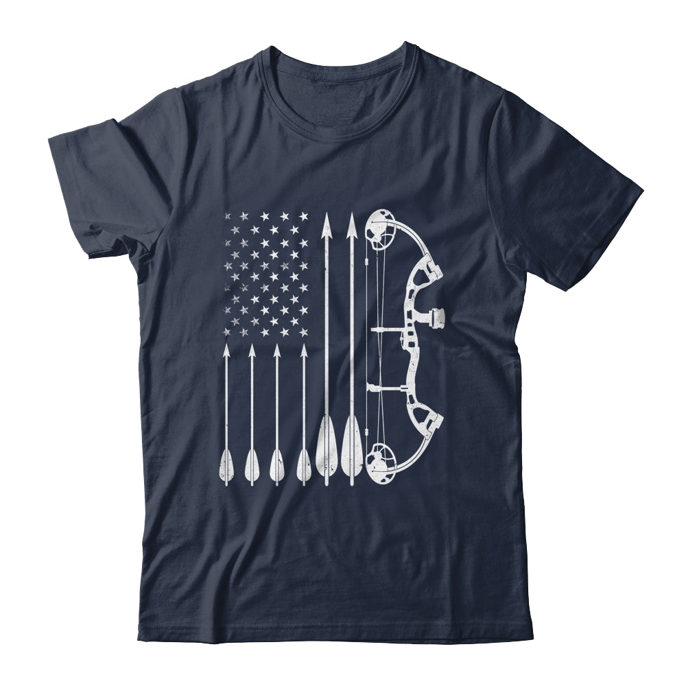 American Flag Bowhunting Bow Archery For Deer Hunter Hunting Shirt & Hoodie | teecentury