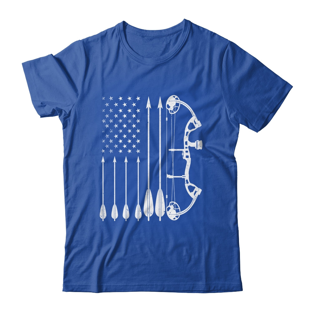 American Flag Bowhunting Bow Archery For Deer Hunter Hunting Shirt & Hoodie | teecentury