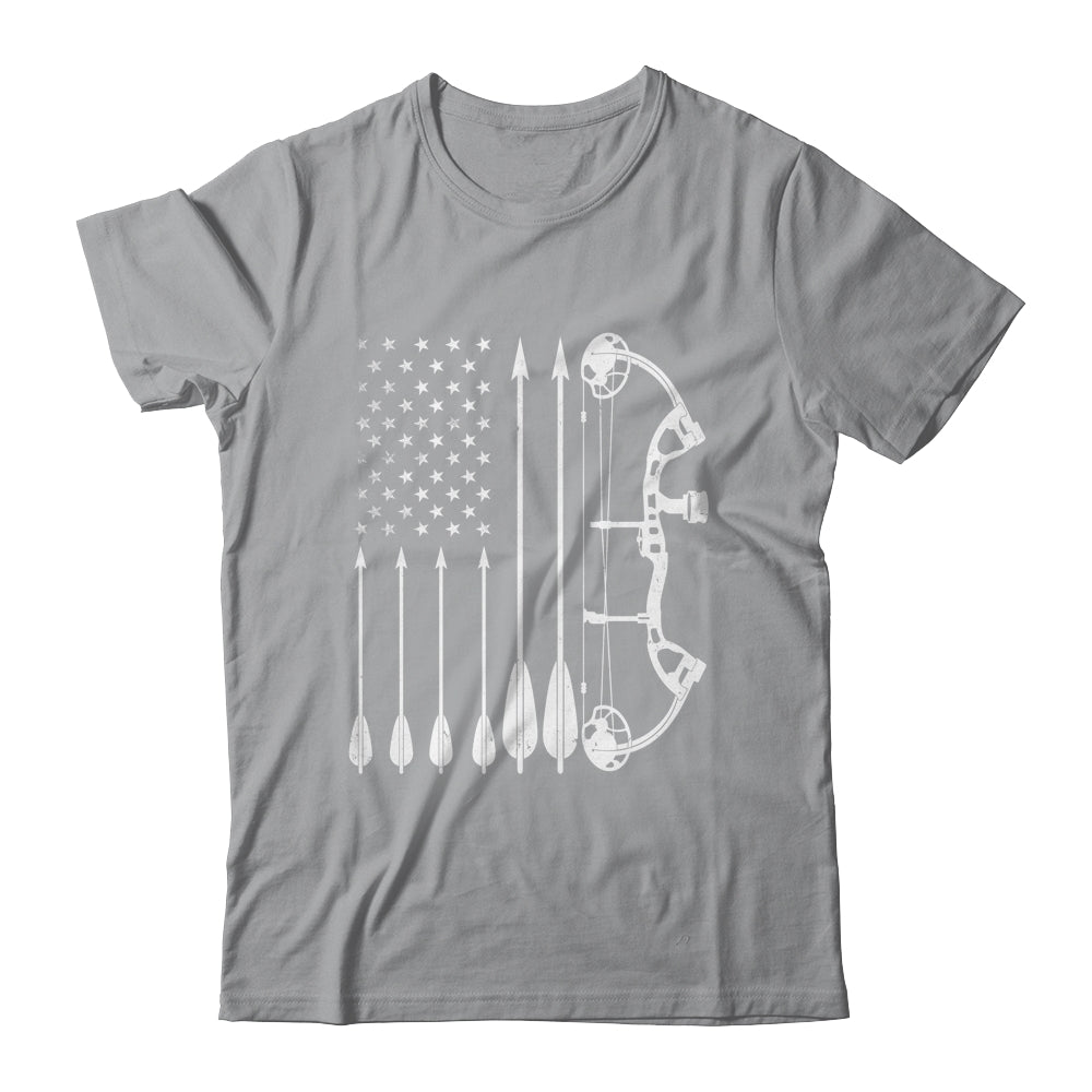 American Flag Bowhunting Bow Archery For Deer Hunter Hunting Shirt & Hoodie | teecentury