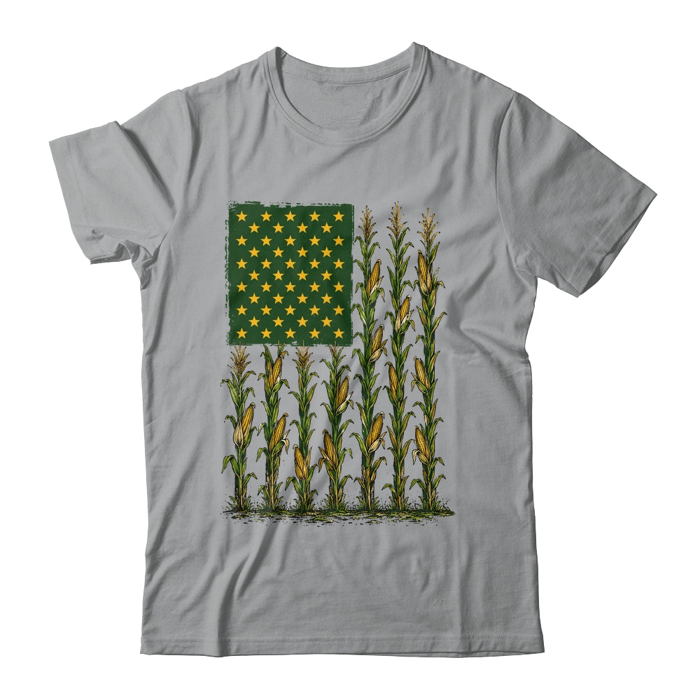 American Flag Corn Field Farmer Patriotic Men Women Workers Shirt & Hoodie | teecentury