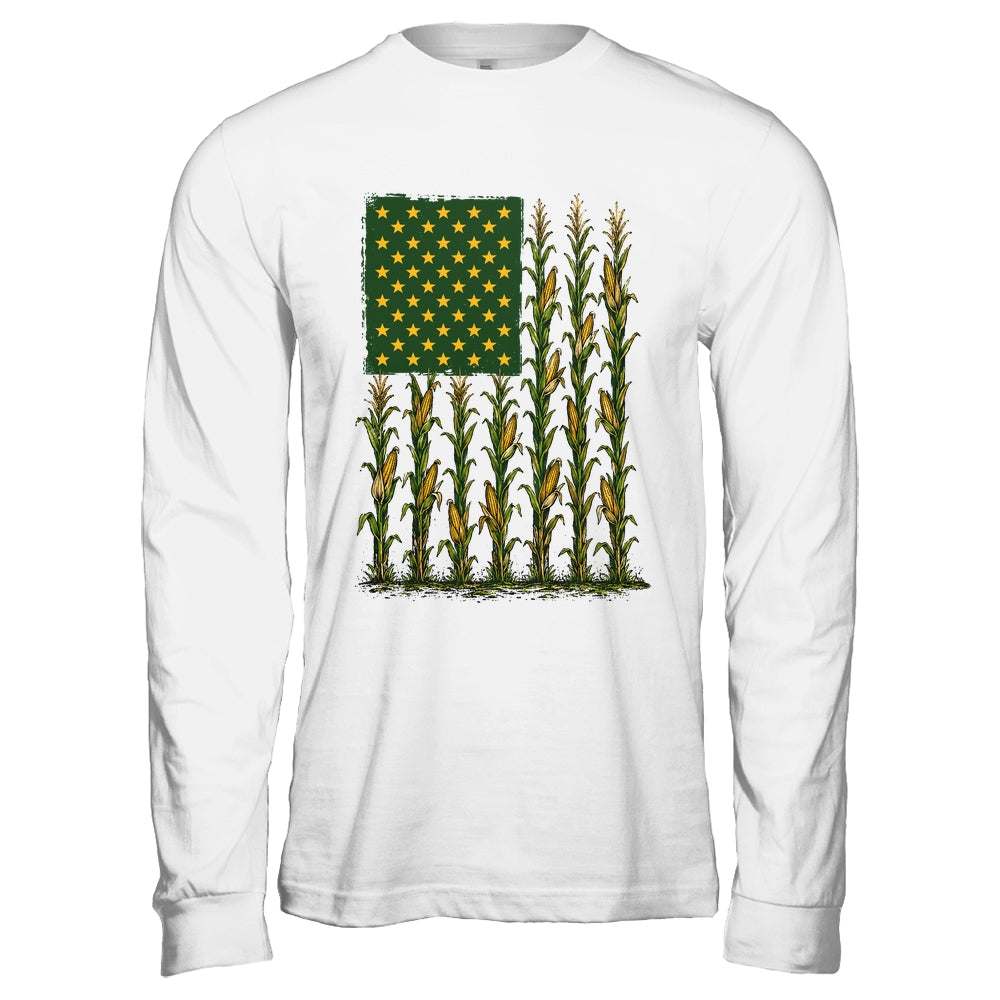 American Flag Corn Field Farmer Patriotic Men Women Workers Shirt & Hoodie | teecentury