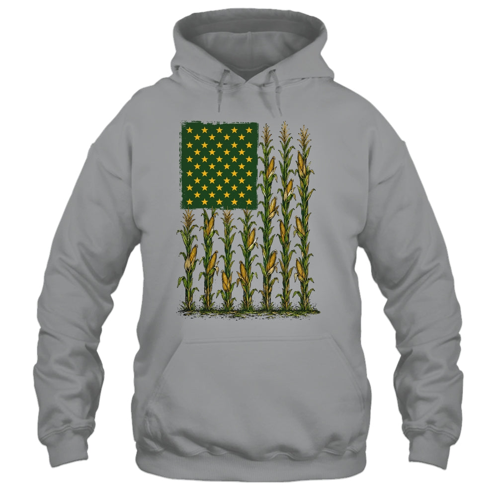 American Flag Corn Field Farmer Patriotic Men Women Workers Shirt & Hoodie | teecentury