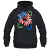 American Flag Hibiscus Flower Patriotic Floral 4th Of July Shirt & Tank Top | teecentury