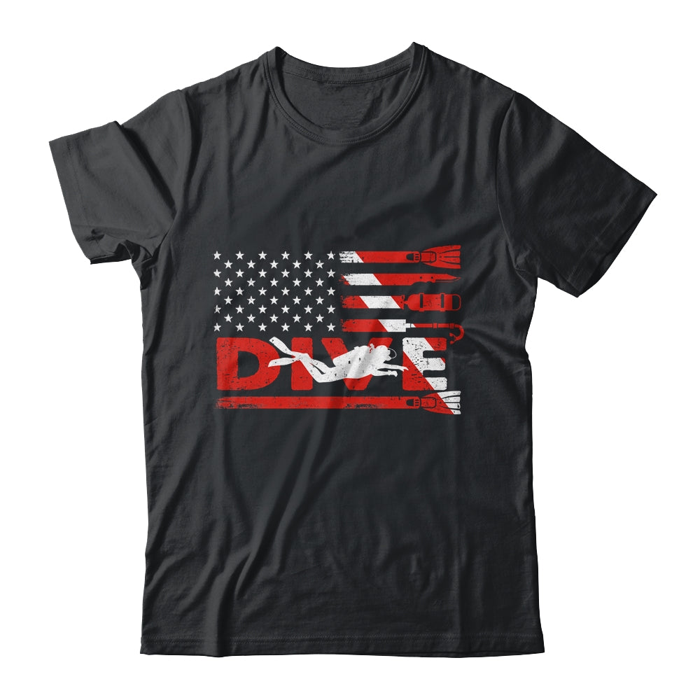 American Flag Scuba Diving For Men Women Scuba Diving Shirt & Hoodie | teecentury