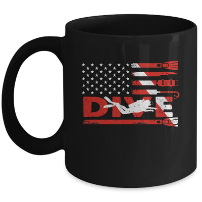 American Flag Scuba Diving For Men Women Scuba Diving Mug | teecentury