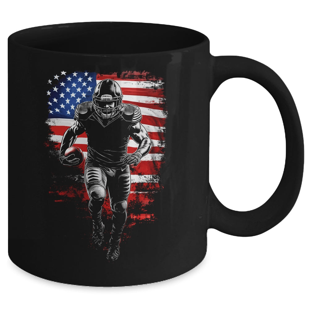American Football Apparel Football Fan US Flag For Men Mug | teecentury