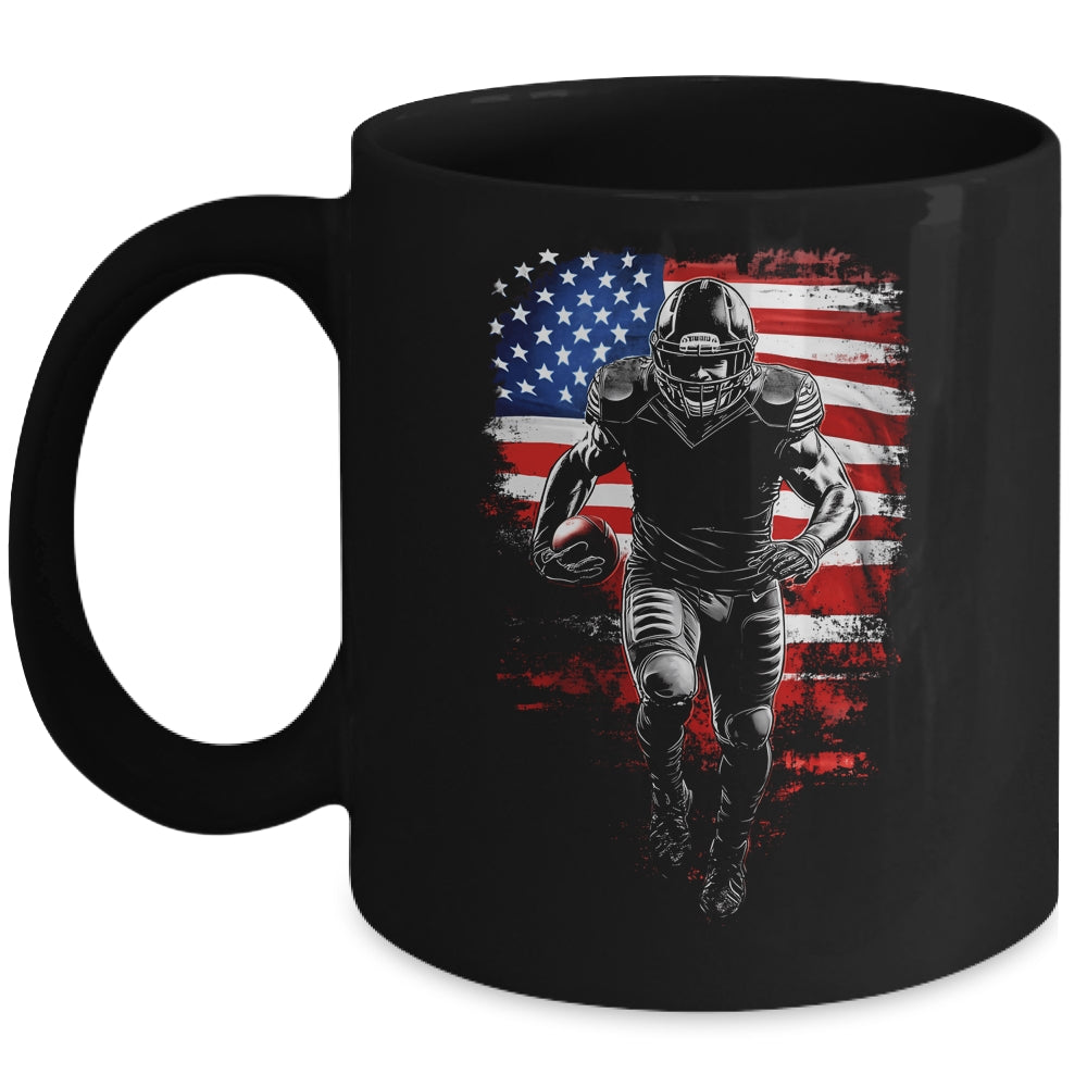 American Football Apparel Football Fan US Flag For Men Mug | teecentury
