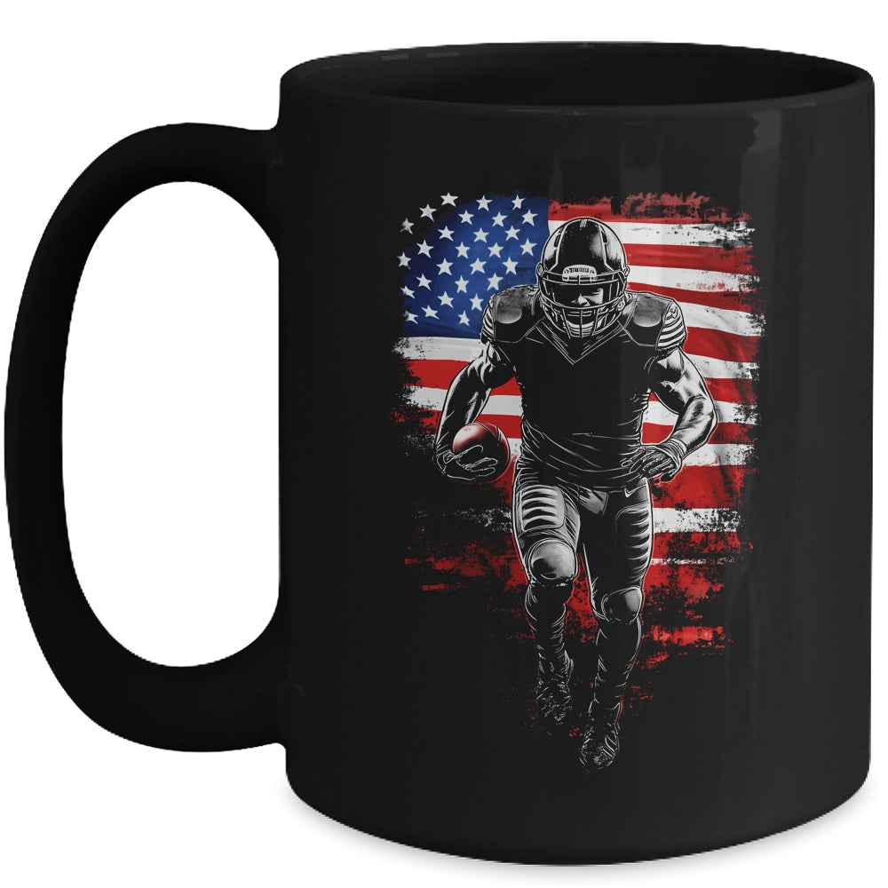 American Football Apparel Football Fan US Flag For Men Mug | teecentury