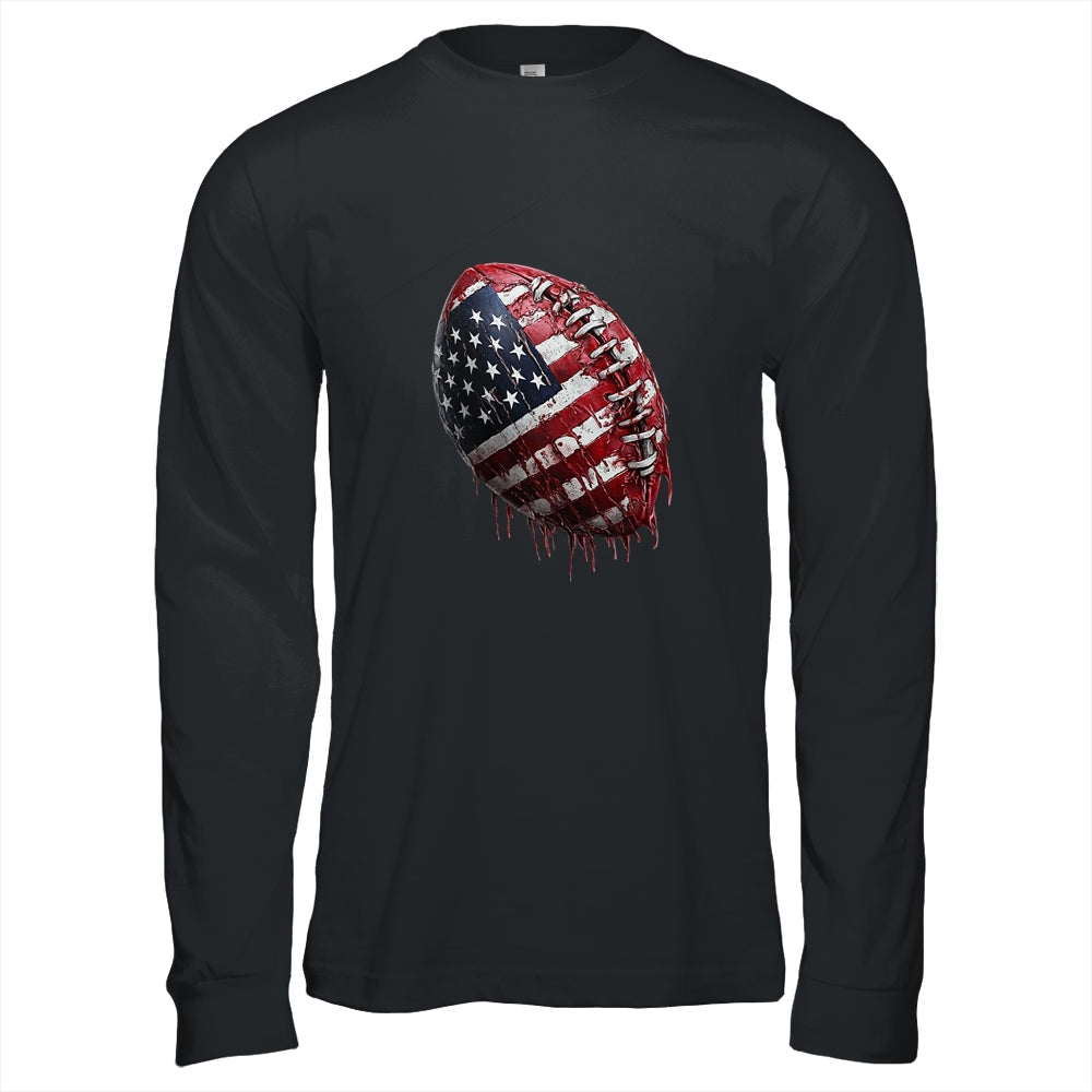 American Football Usa Flag Design Football Lover Men Women Shirt & Hoodie | teecentury