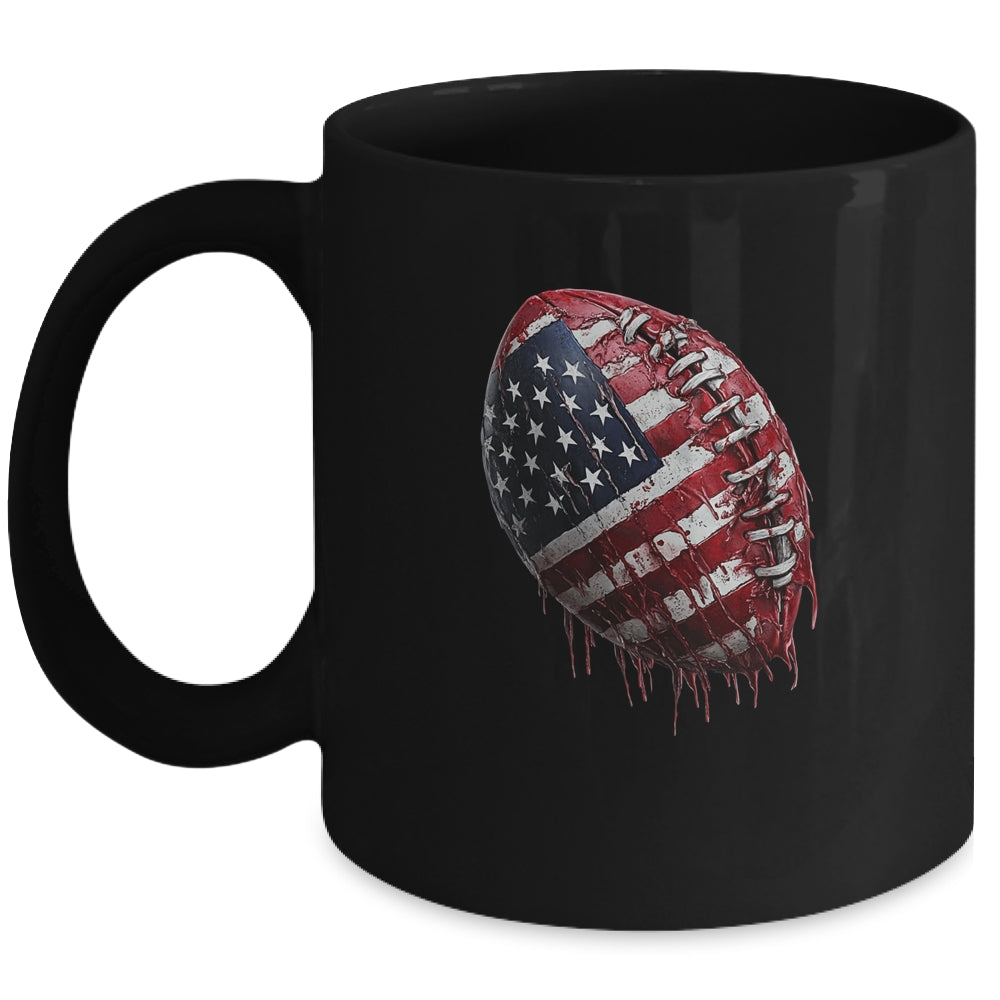 American Football Usa Flag Design Football Lover Men Women Mug | teecentury