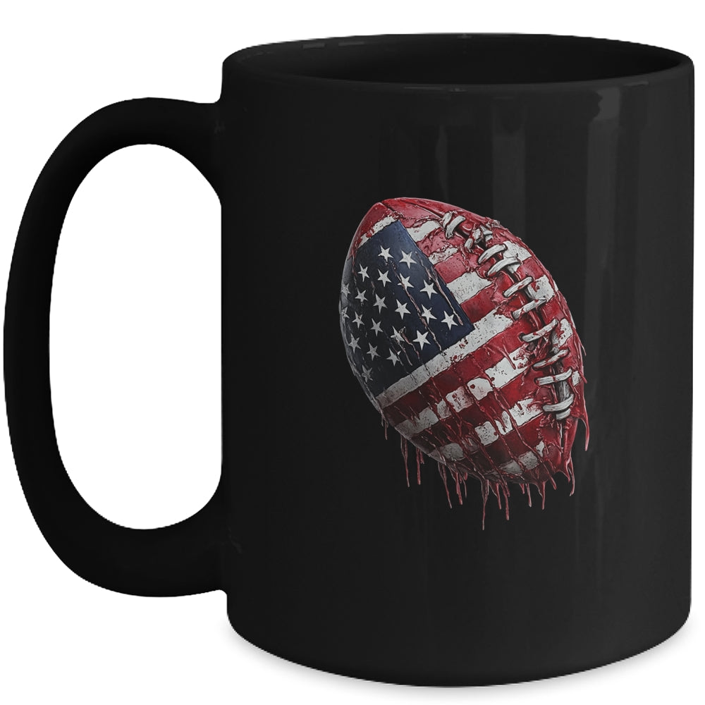 American Football Usa Flag Design Football Lover Men Women Mug | teecentury