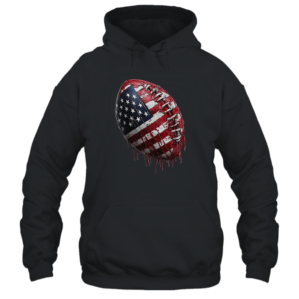 American Football Usa Flag Design Football Lover Men Women Shirt & Hoodie | teecentury
