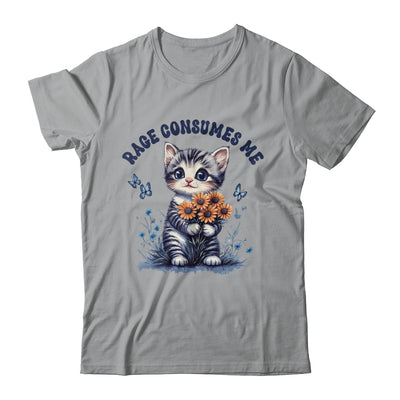 Anger Angry Emotion Funny Rage Consumes Me Cat Kitten Flower Shirt & Tank Top | teecentury