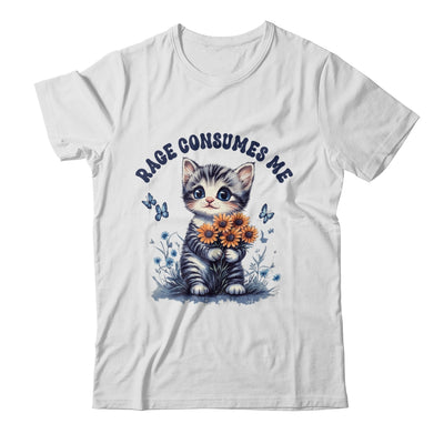 Anger Angry Emotion Funny Rage Consumes Me Cat Kitten Flower Shirt & Tank Top | teecentury