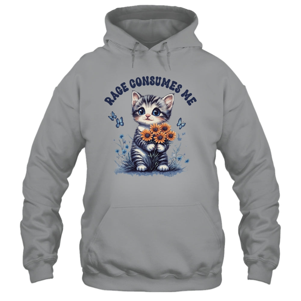 Anger Angry Emotion Funny Rage Consumes Me Cat Kitten Flower Shirt & Tank Top | teecentury