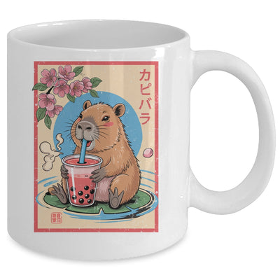 Anime Capybara Graphic Tees Kawaii Japanese Vintage Capybara Mug | teecentury