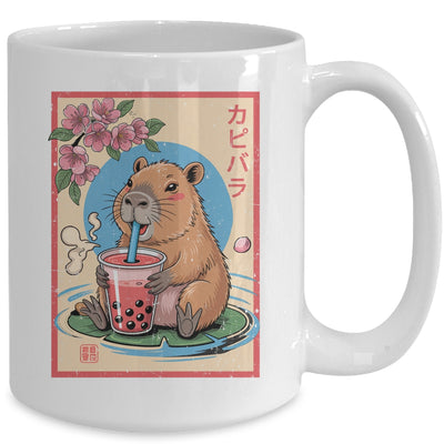 Anime Capybara Graphic Tees Kawaii Japanese Vintage Capybara Mug | teecentury