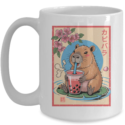Anime Capybara Graphic Tees Kawaii Japanese Vintage Capybara Mug | teecentury