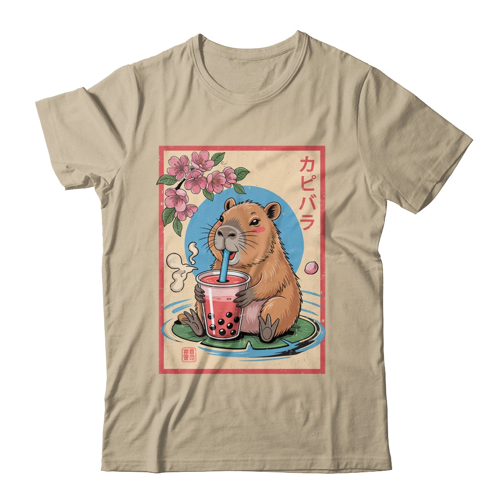Anime Capybara Graphic Tees Kawaii Japanese Vintage Capybara Shirt & Tank Top | teecentury