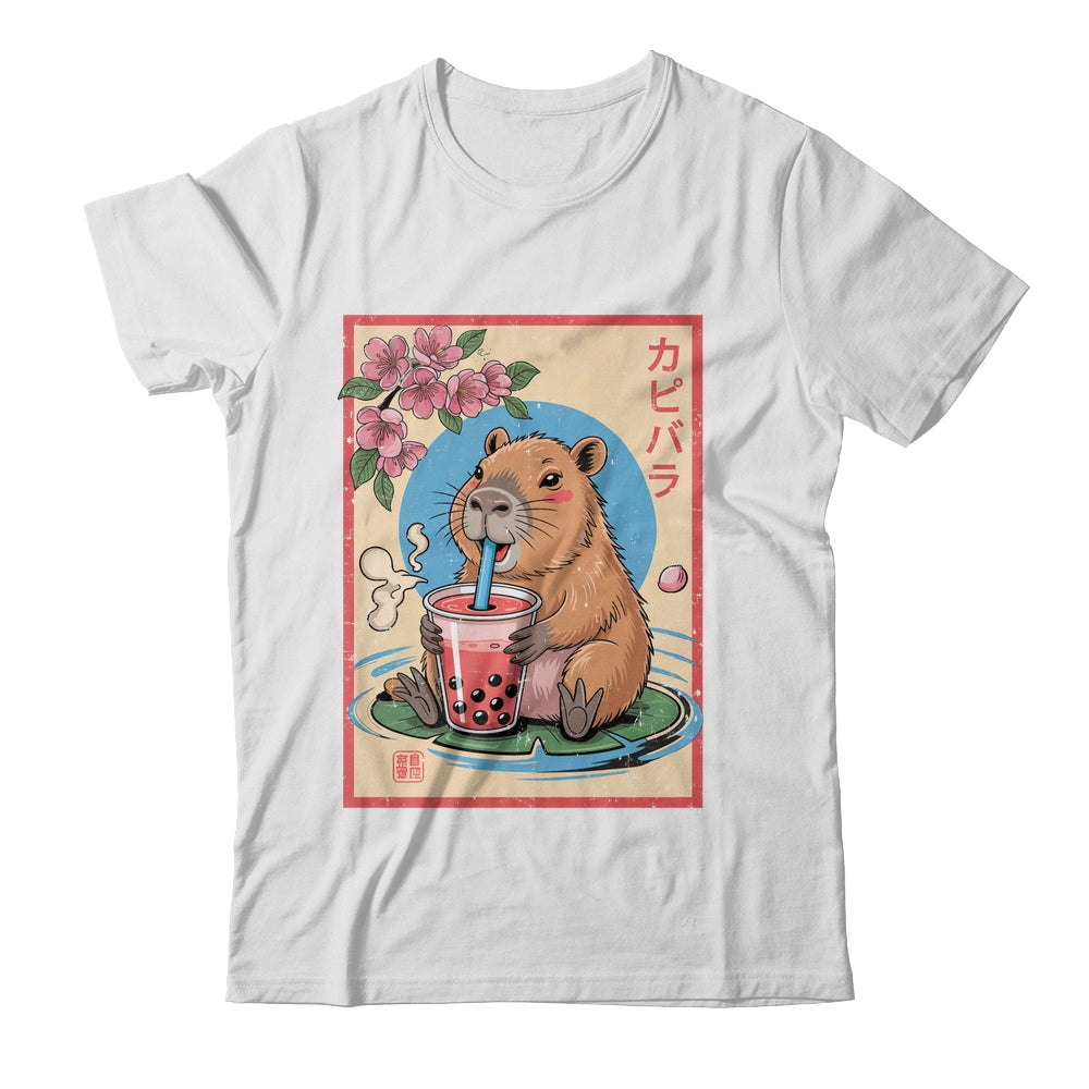 Anime Capybara Graphic Tees Kawaii Japanese Vintage Capybara Shirt & Tank Top | teecentury