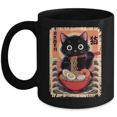 Anime Cat Ramen Japanese Funny Graphic Kawaii Cat Anime Mug | teecentury