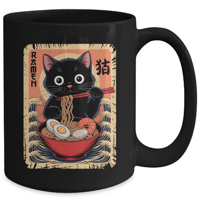 Anime Cat Ramen Japanese Funny Graphic Kawaii Cat Anime Mug | teecentury