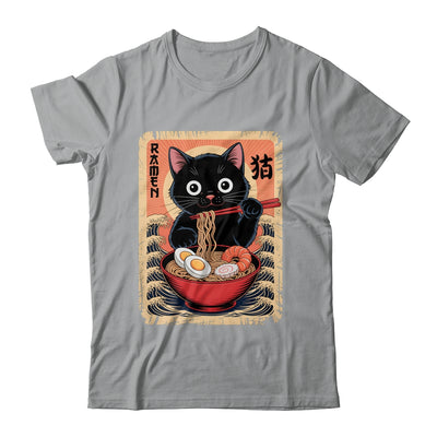 Anime Cat Ramen Japanese Funny Graphic Kawaii Cat Anime Shirt & Tank Top | teecentury