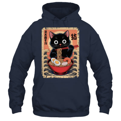 Anime Cat Ramen Japanese Funny Graphic Kawaii Cat Anime Shirt & Tank Top | teecentury