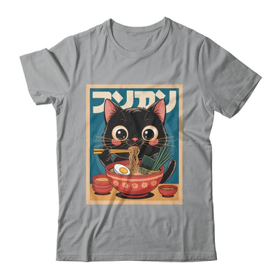 Anime Cat Ramen Japanese Funny Japanese Kawaii Cat Graphic Shirt & Tank Top | teecentury