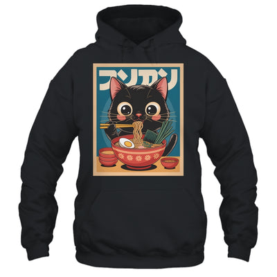 Anime Cat Ramen Japanese Funny Japanese Kawaii Cat Graphic Shirt & Tank Top | teecentury